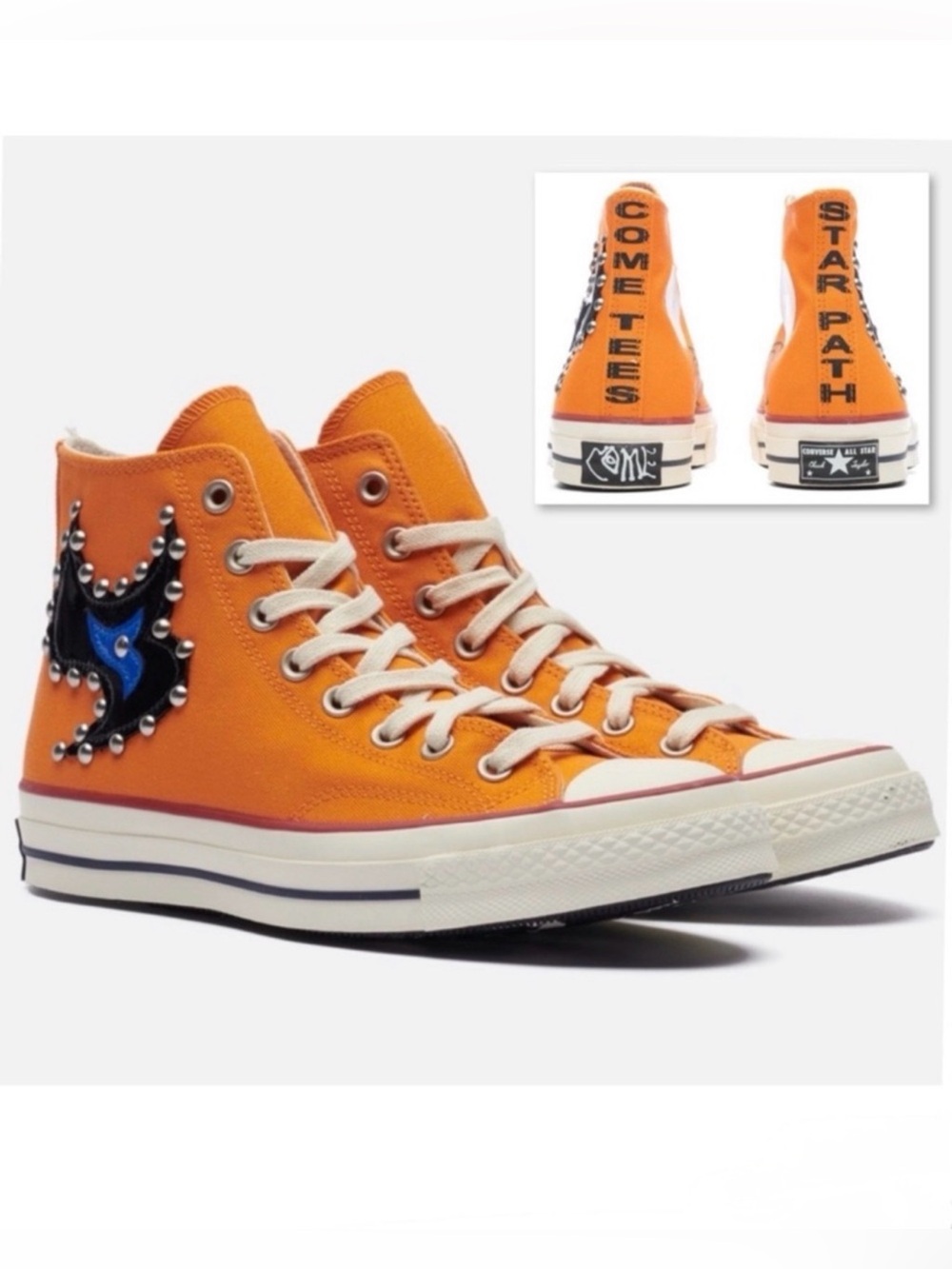 CONVERSE X COME TEES CHUCK TAYLOR 70 HI - SUN ORANGE / EGRET / BLACK Men’s 10